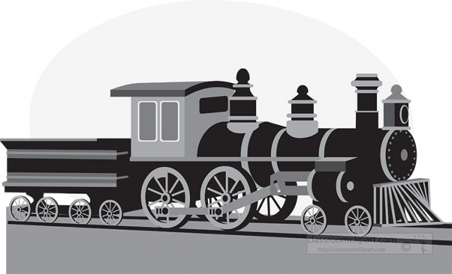 vintage locomotive train gray color