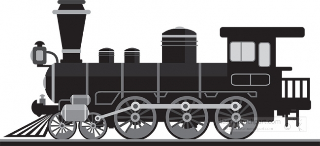 vintage steam locomotive train transportation gray color