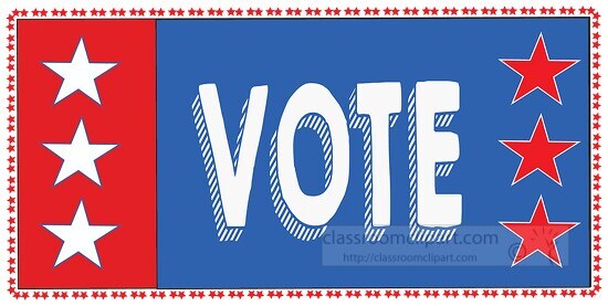 vote with stars clipart