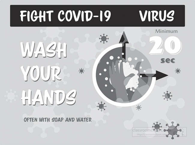 wash your hands covid 19 precautions gray color 2
