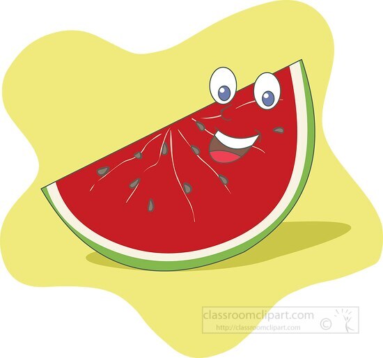watermelon cartoon character clipart