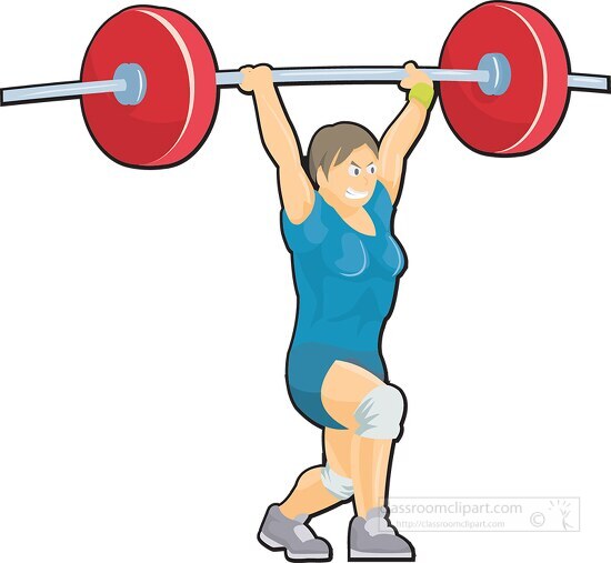 weightlifting deadlift barbells clipart image