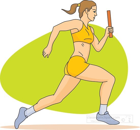 track runner clipart