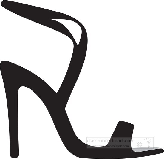 Fashion Clothing Clipart-womans high heel sandle with strap vector clipart  image