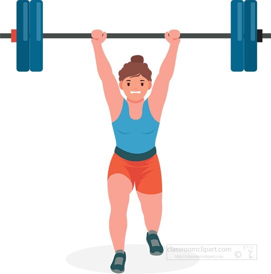 women performimg weight lifting clipart
