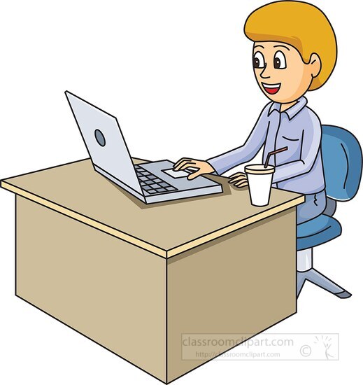 cartoon office workers clipart