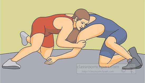 wrestling clinch clipart