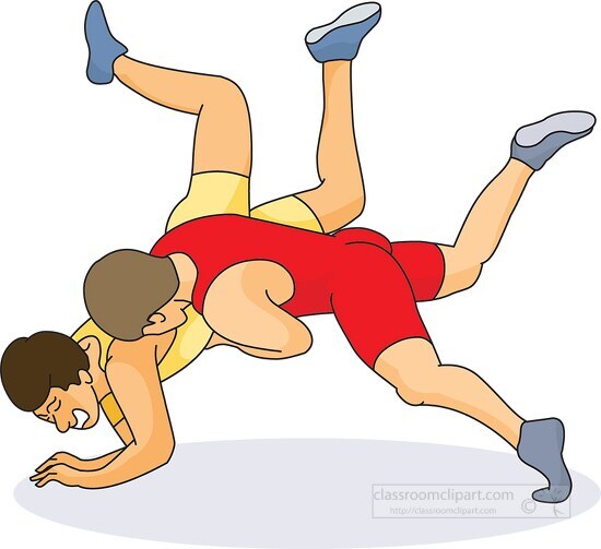 wrestling stance drawing