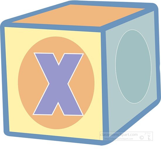 X alphabet block clipart