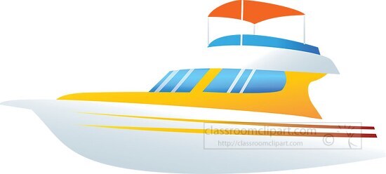 yacht on the sea no background clipart
