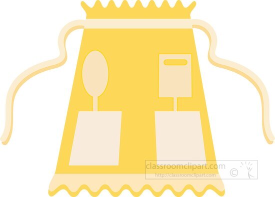 yellow half style apron clipart 455