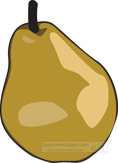yellow pear clipart