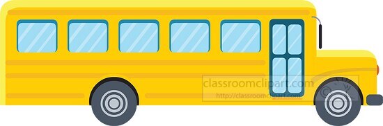 yellow school bus transportation clipart