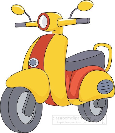 yellow scooter clipart 205