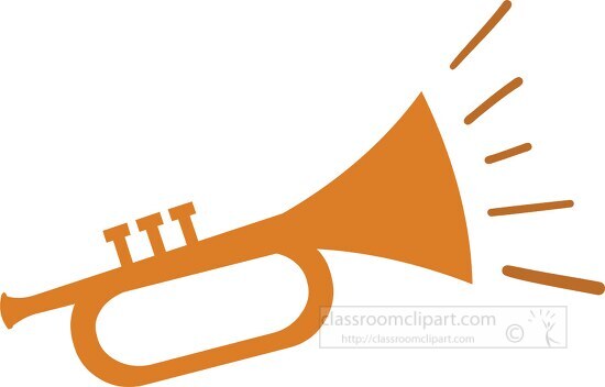 Music Silhouette Clipart-yellow trumpet silhouette clipart