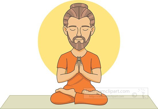 Meditation Clip Art-yoga guru teacher clipart