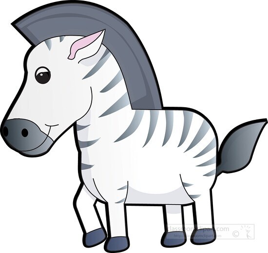 Zebra Cartoon Animal Character Clipart