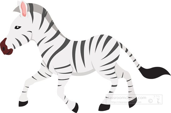 zebra with long tail clipart