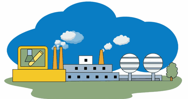 chemical industry animated clipart