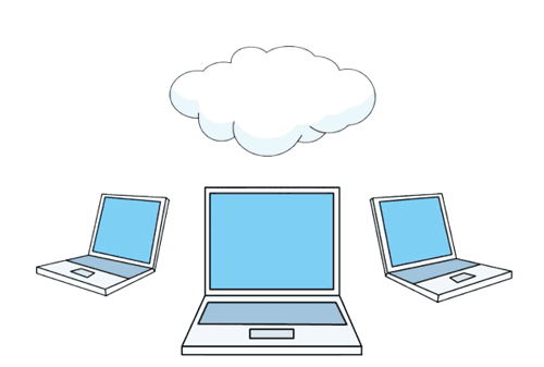 cloud computing animation clipart