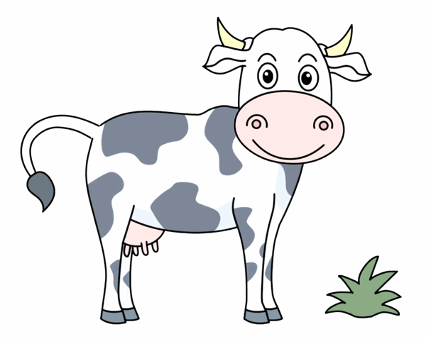 cute cow animated clipart