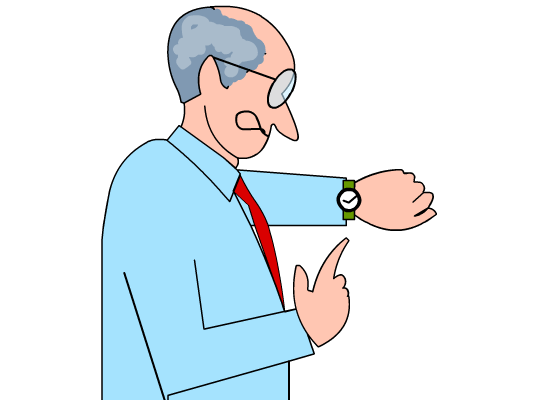 man looking at his watch
