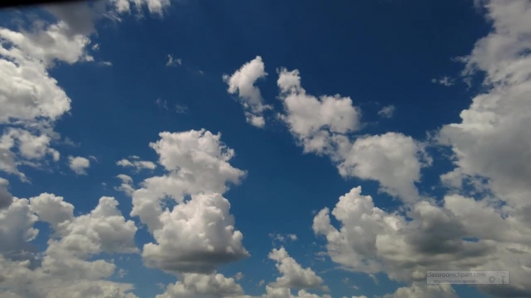 beautiful slow motion of clouds blue sky