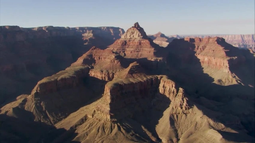 close up view of vishnu temple in grand canyon video