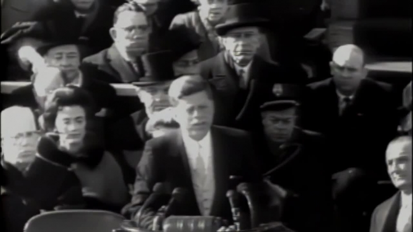 Kennedy Inaugural Address 1961 historic video footage