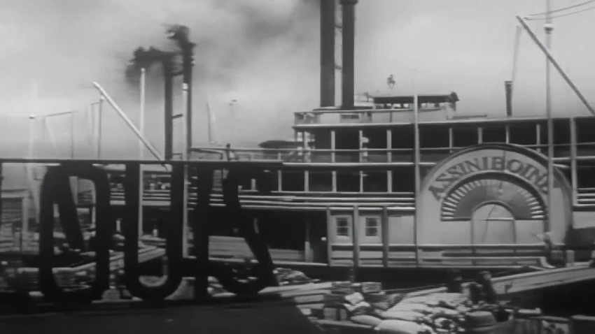 Loading Cotton Bales On Steam Boat 1937 historic video footage