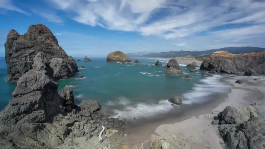 Time lapse scene from Crook Point on the beautiful southern Oregon Coast video