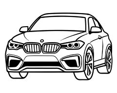  BMW car black outline