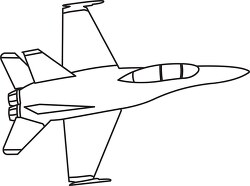 130 aircraft black white outline clipart