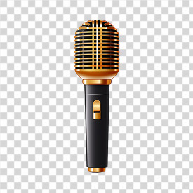 3D drawing of a professional microphone with a retro design