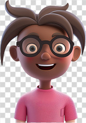 3D kid avatar happy boy
