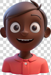 3D kid avatar mexican american boy