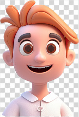 3D kid avatar with styled hair