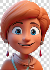 3D lady avatar wearing earings