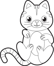 adorable kitten lays playfully on back clipart printable cutout