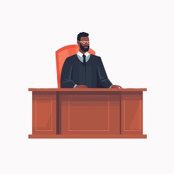 african american courtroom judge clip art