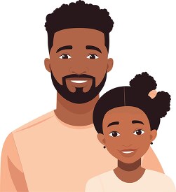 african american father daughter clip art