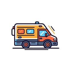 ambulance cartoon icon style clip art