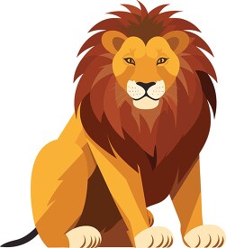 an african lion with lage paws stands on all four legs vector cl