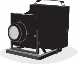 an old fold camera camera gray color clipart