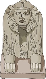 ancient egypt lion statute clipart