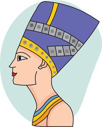 ancient egyptian queen wearing head dress clipart