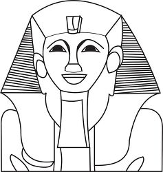 ancient egyptian statue of god clipart black outline clipart