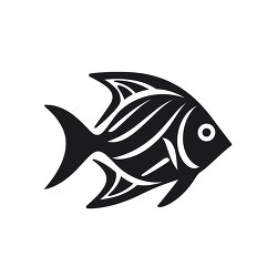 angelfish black outline printable clip art