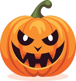 angry looking carved holloween pumpkin