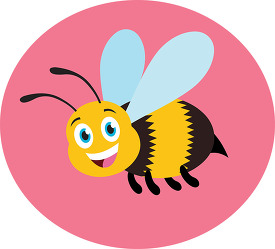 animal insect bee round icon clipart